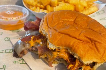 Not the prettiest, but the Shake Shack Hot Ones burger is pretty good. Respectable heat level for fast food.