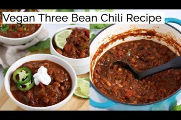 Vegan Chili Recipe with Three Beans