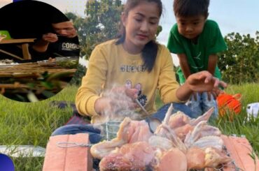 Yummy pork ribs cook with green chili