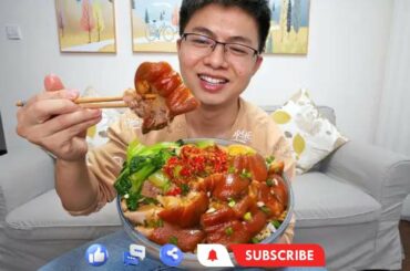 Chinese Delicious and Soft Elbow Rice With Chili Sauce | Chinese Food Eating | Kitchenise