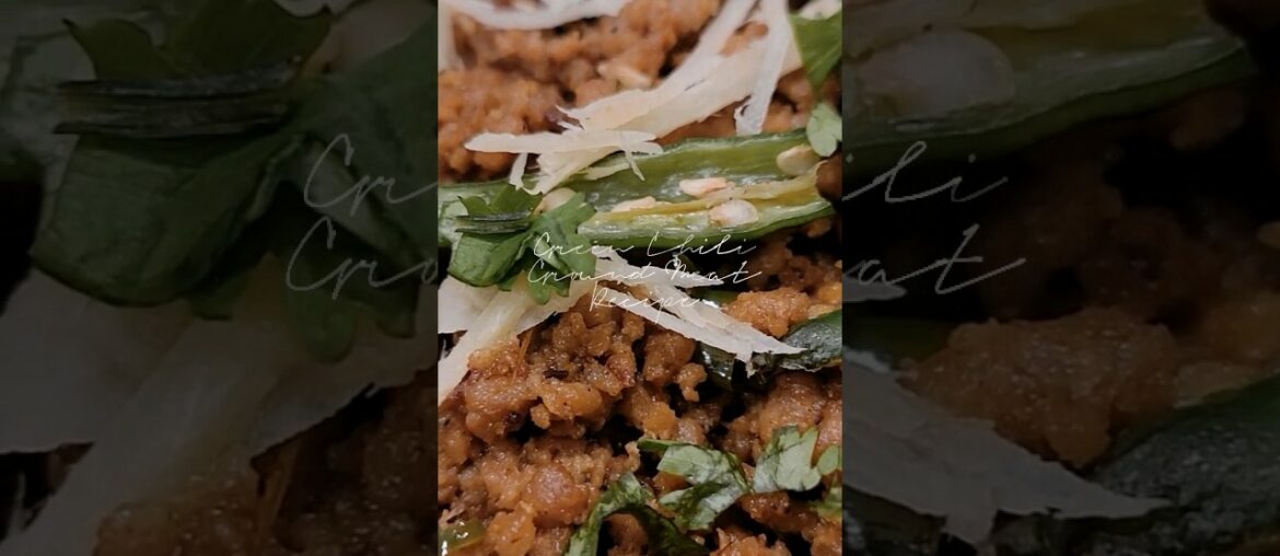 Smoked Green Chili #GroundMeat #Qeema #Keema #Chilli #Recipe #Halal #AmmiKiRecipes by #SadaFawad