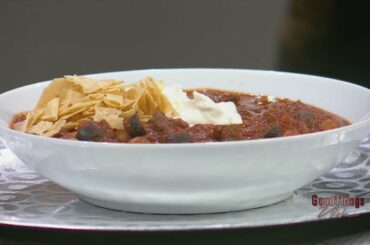 Warm up on a chilly day with this veggie harvest chili recipe