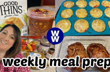 EASY Weekly Meal Prep | Turkey Chili, Mini Meatloaf, Egg Muffin Cups | Weight Watchers