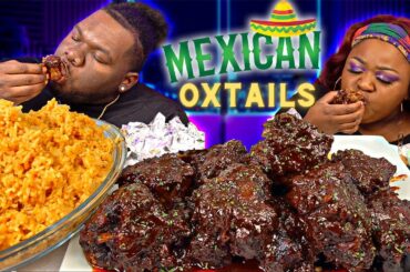 JUICY MEXICAN STYLE OXTAILS!!! | CHILI COLORADO RECIPE + MUKBANG!! | EATING SHOW