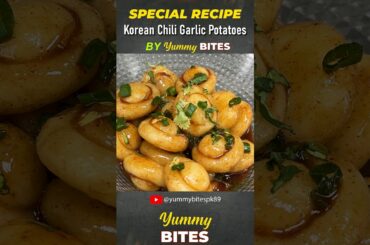 Korean Chili Garlic Seasoned Potatoes Recipe by YUMMY BITES