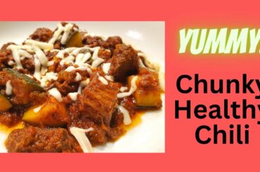 Chunky Healthy Chili Recipe| No Beans, Slow Cooker Chili