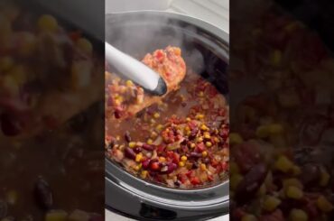 Slow Cooker Chicken Taco Chili