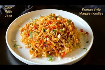 Korean Styles Maggie Noodles | Viral Korean Maggie | Maggie Recipe | Chili Garlic Maggie |  New sty.