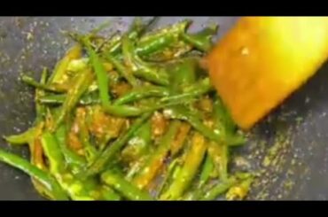 Roasted Green Chilli Receipe. Hare Mirch ki sabji. #shorts #ytshorts