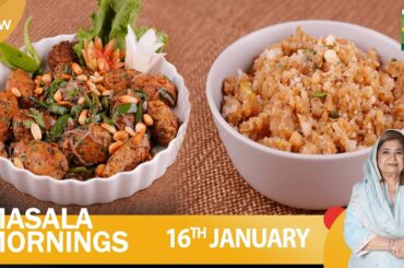 Masala Mornings - 16 Jan 2023 - Recipes: Mathar & Kafta Chili Fry - Chef Shireen Anwar - Masala Tv