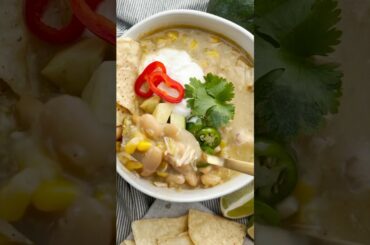 Slow Cooker White Chicken Chili Recipe By Sooperchef #short #ytshort