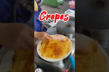 Chili Paste, Shredded Pork Crepes #streetfood #thailand