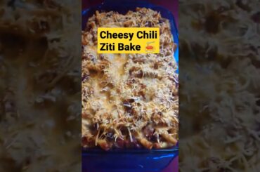 Leftover Makeover Cheesy Chili Ziti Pasta Bake #shorts #budgetmeals #food #dinner #whatieat #eating