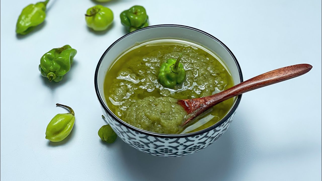 How to make Delicious Ghanaian green chili sauce using the bare minimum