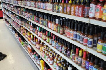 Double DD Meats in Seattle has an amazing selection of hot sauces