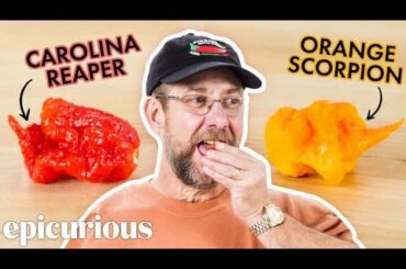 Pepper Master Ed Currie Tastes 10 Of The Hottest Peppers in the World | Epicurious