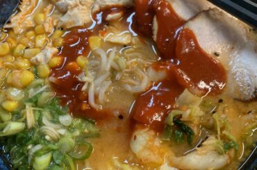 I work at a ramen restaurant in Quebec city that serves this amazing Ramen, not trying to do promo, I’m only an employee who gets his wage working. This is the kimchi ramen, the spicy ramen that we serve, just perfect.