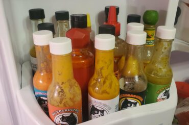My hot sauce shelf is getting invaded!