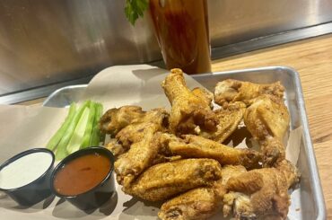 Spicy Cajun Dry Rub, Ghost pepper dip and a ghost pepper bloody marry.