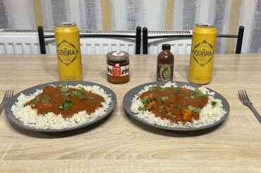 Chicken tikka naga phall, with a splash of da bomb