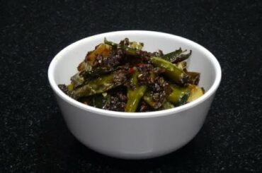 Green Chili Pickle - This goes well with plain rice or curd rice