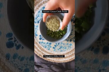 instant Green chili pickle recipe#viralvideo#greenchilipickle#youtubeshorts#trendingshorts
