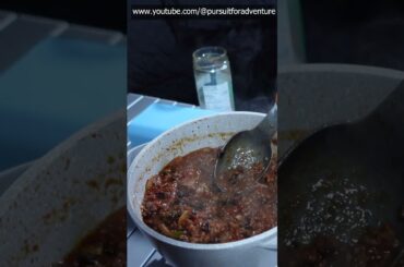 Delicious Chili For Dinner - Overnight In The Eskimo Ice Tent