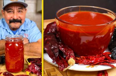 Mexican RED CHILE SAUCE Recipe  for Tamales, Enchiladas, Asado, Chili con Carne & More