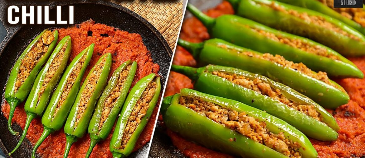 Keema Stuffed Chilli | Murgh Bharwa Mirch | Chicken Keema Recipe By Smita Deo | Get Curried
