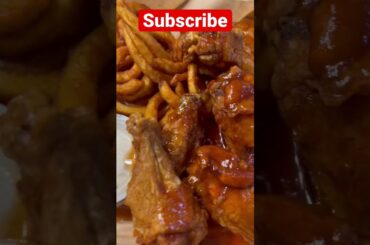 Wing Crave Wings and Chili’s Steak, Rice, and Asparagus #wings #foodie #chilis #steak #asparagus