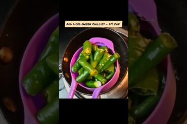 5 minute Green Chilli Pickle Recipe | Instant Pickle #shorts #ashortaday