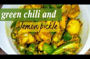 Lemon chili pickle || hari mirch or nemo ka achar recipe || achar recipe by San beauty and kitchen