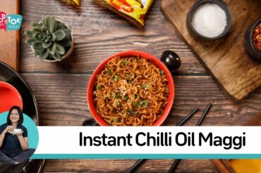 Trending Chilli Oil Maggi Recipe | Korean Garlic Chili Oil Noodles | 5 Min Noodle Recipe
