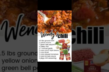 How to make Wendy's Chili Recipe!