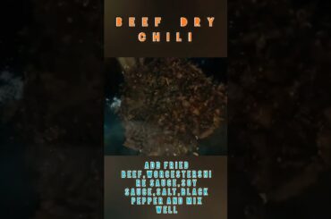 Beef Dry Chili Recipe #youtubeshorts #cooking #shortsvideo
