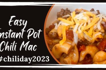 Easy Instant Pot No Beans Chili Mac//#ChiliDay2023