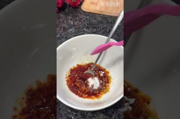 Tasty breakfast 24. Wonton in Red Chili Oil. So delicious. #Spicy, #Hot. #shorts