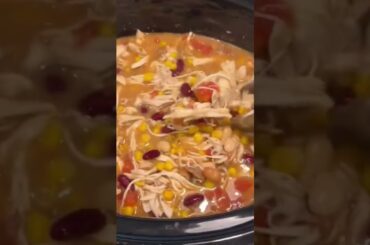 Crockpot chicken chili #shorts
