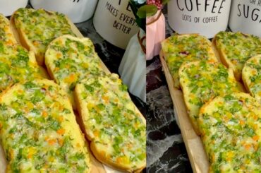 GARLIC CHILI CHEESE TOAST | QUICK & EASY RECIPE | RELAXING COOKING |