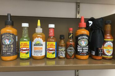 Hot Sauce Challenge for international language college students. So I’m running a hot sauce gauntlet for a bunch of college students from all over the world. If you need milk, you’re out. How do you think this spread will do? What can I add?