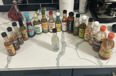 i've been told my collection is getting out of control and my sauces have been banished to an interment camp in the fridge. i haven't told her, but that actually leaves me room for one more. suggestions?