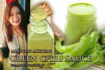 Green Chili Sauce Recipe |How To Make The Best Tasting Green Pepper Sauce | Green Chili Sauce Recipe