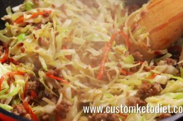 Keto Recipes: Keto Chili Black Bean Pork Cabbage Stir Fry