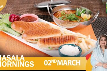 Masala Mornings - 02 March 2023 - Recipes: Behari Chicken Karahi & Shawarma Sandwich - Shireen Anwar
