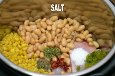 Instant Pot White Chicken Chili Recipe Video| PRESSURE COOKER CHICKEN CURRY |recipes cooking food