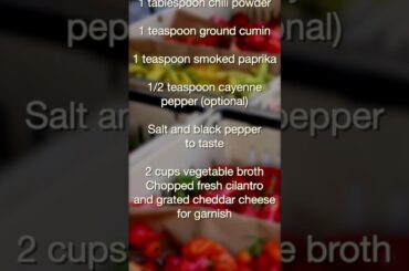 Vegetarian Chili Recipe #shorts #healthyfood #quickrecipe