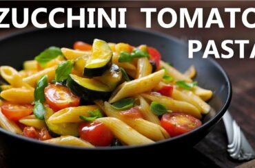 Zucchini Tomato Pasta Recipe | Easy Vegetarian and Vegan Recipes | Italian Tomato Pasta