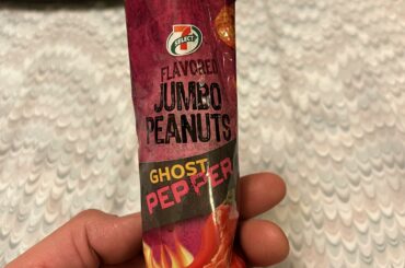 7-11 ghost pepper peanuts for the win! Great flavor and surprisingly spicy for something mass market.
