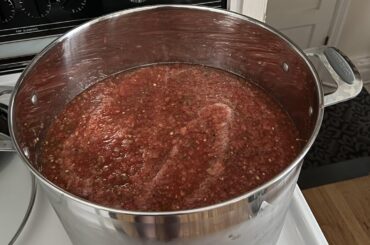 Finally got around to canning habanero salsa with the remaining produce I bought and froze last summer! I typically can 60-80 jars of salsa each year with varying degrees of spice.