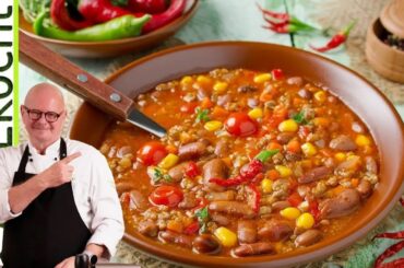 vegetarian chili soup, quick and easy springtime food. chili sin carne soup vegan